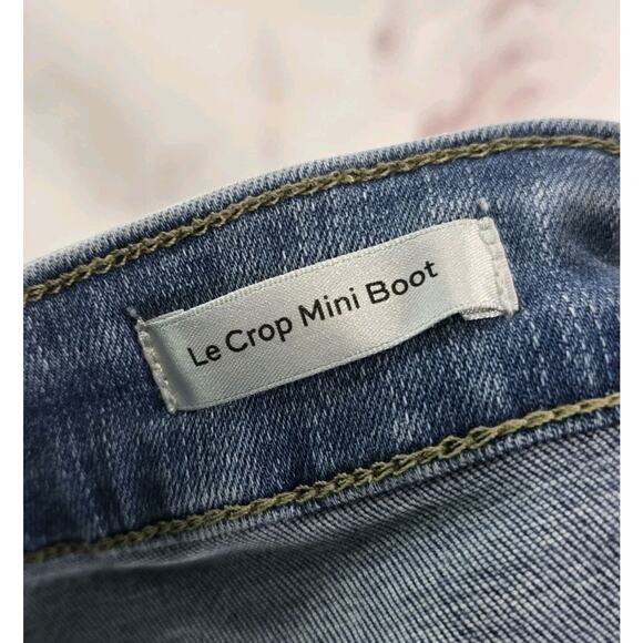 Frame Jeans Womens 30 Le Crop Mini Boot Light High Rise Denim Clearwater Organic - Picture 10 of 13